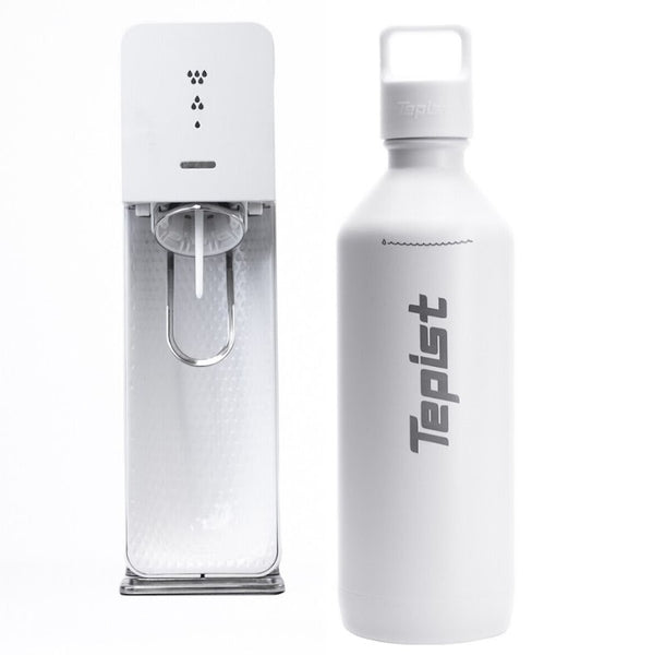 ThirtyO, Color: White - 30oz Stainless Steel Bottle Compatible with SodaStream Machines