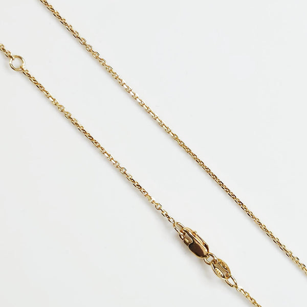 Pendant Saddle® 14K Yellow Gold Plated Sterling Silver Cable Chain Necklace | Adjustable Length 16”/18” | 1.2 mm Wide PMSCB35HV